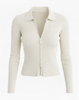 Elaine Cotton & Cashmere Zip Cardigan