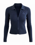 Elaine Cotton & Cashmere Zip Cardigan