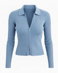 Elaine Cotton & Cashmere Zip Cardigan